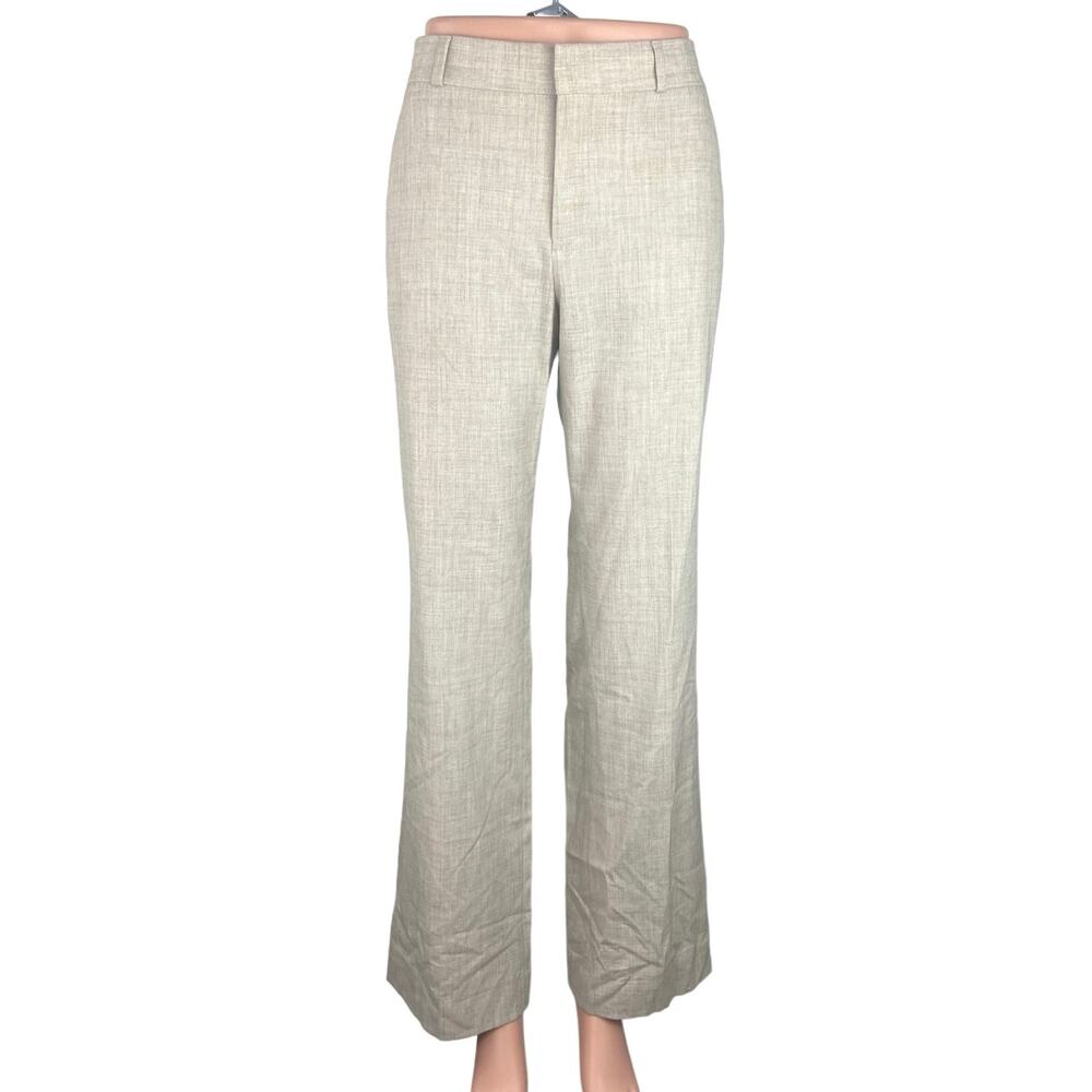 Banana Republic Jackson Fit Beige Stretch Khaki Flared Ankle Dress Pants Size 6